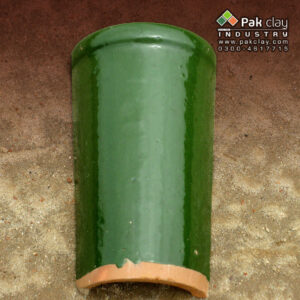 Green Terracotta Roof Tiles Barrel Mission 2"
