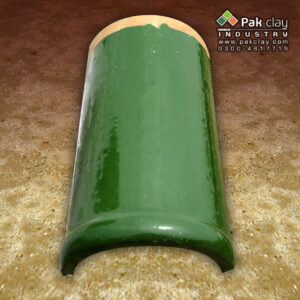 Green Terracotta Roof Tiles Barrel Mission 2"