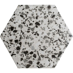 Grey Hexagon Terrazzo Tiles