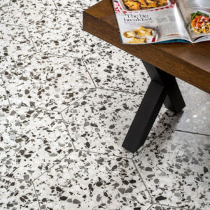 Grey Hexagon Terrazzo Tiles