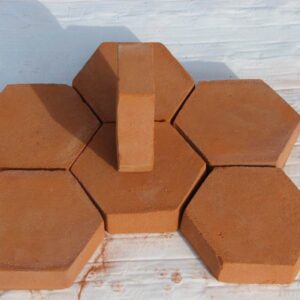 Hexagon Clay Floor Tiles 6×6