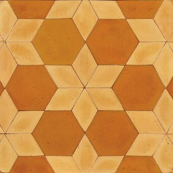 Hexagon Clay Floor Tiles 6×6