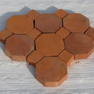 Octagon Terracotta Floor Tiles 8x8x1"