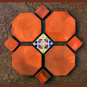 Octagon Terracotta Floor Tiles 8x8x1"