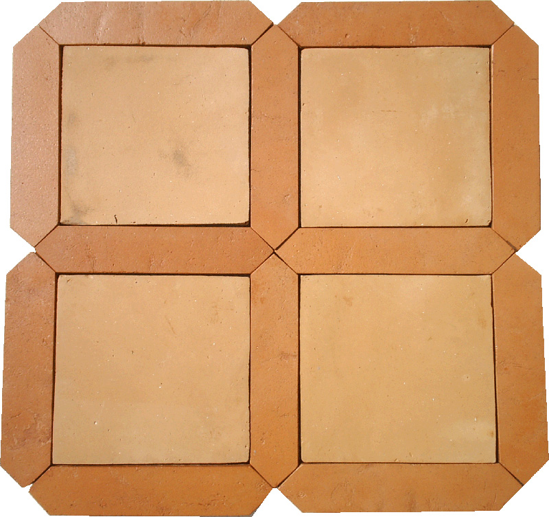 Picket and Square Clay Floor Tiles