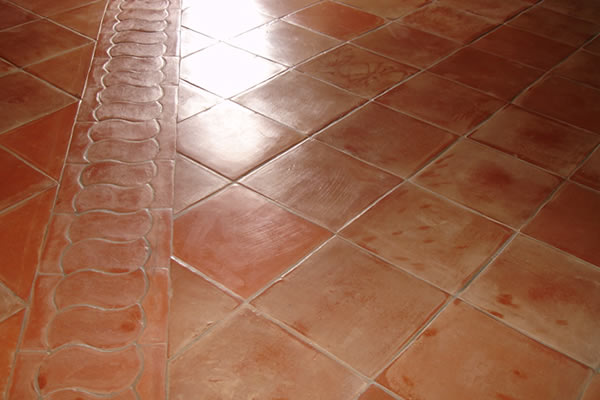 Square Clay Floor Tile 12x12x1"