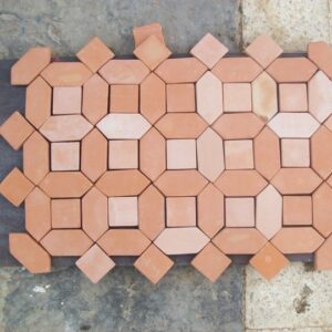 Picket and Square Terracotta Tile 6x6 inch Pakistan