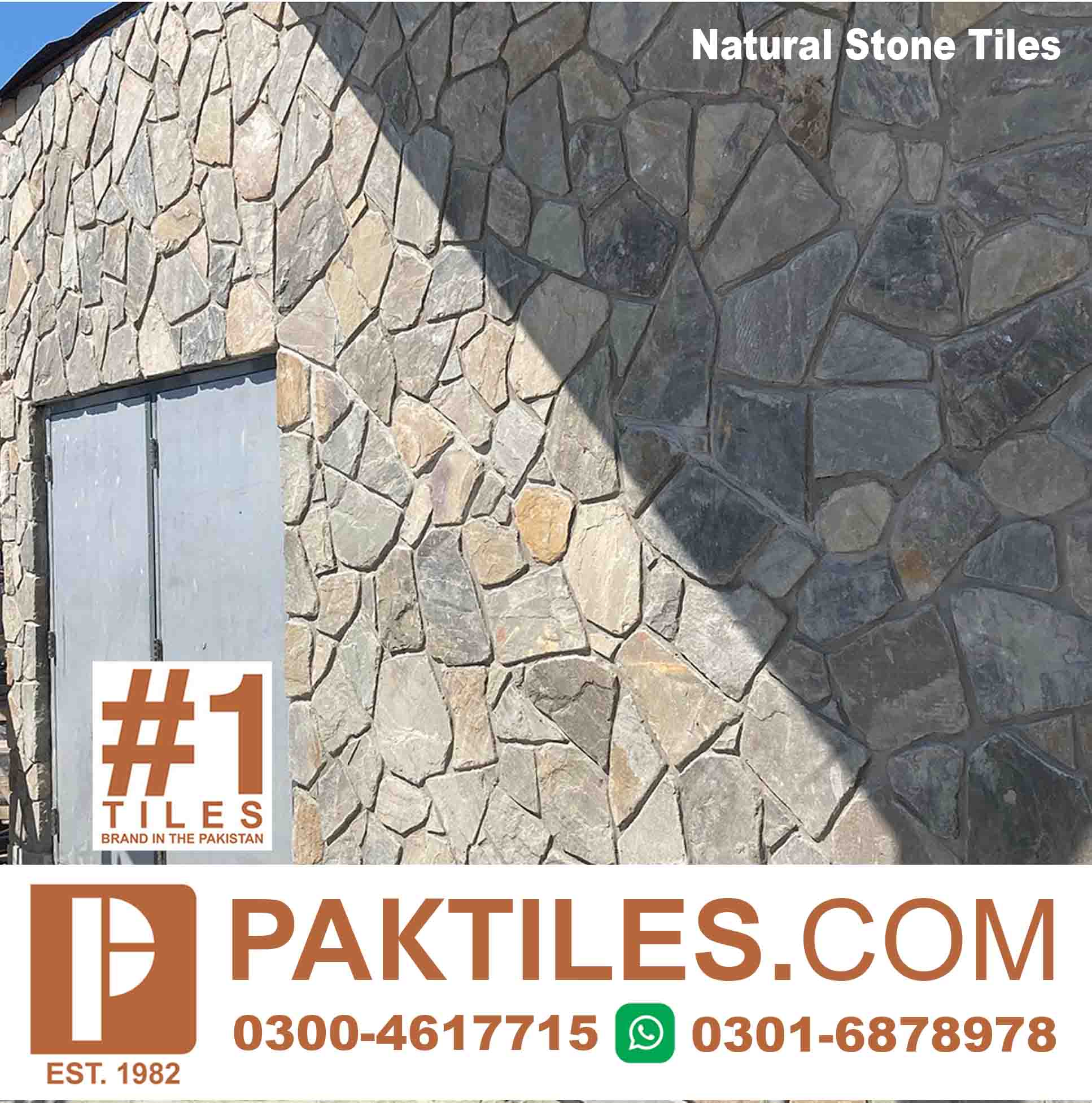 Stone tiles for walls